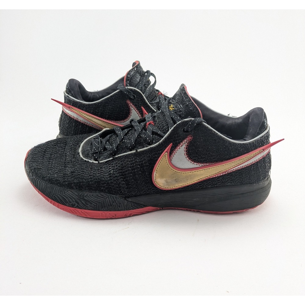 Mens Nike Lebron XX Trinity Black University Red Gold Shoes DJ5423-001 Size 13